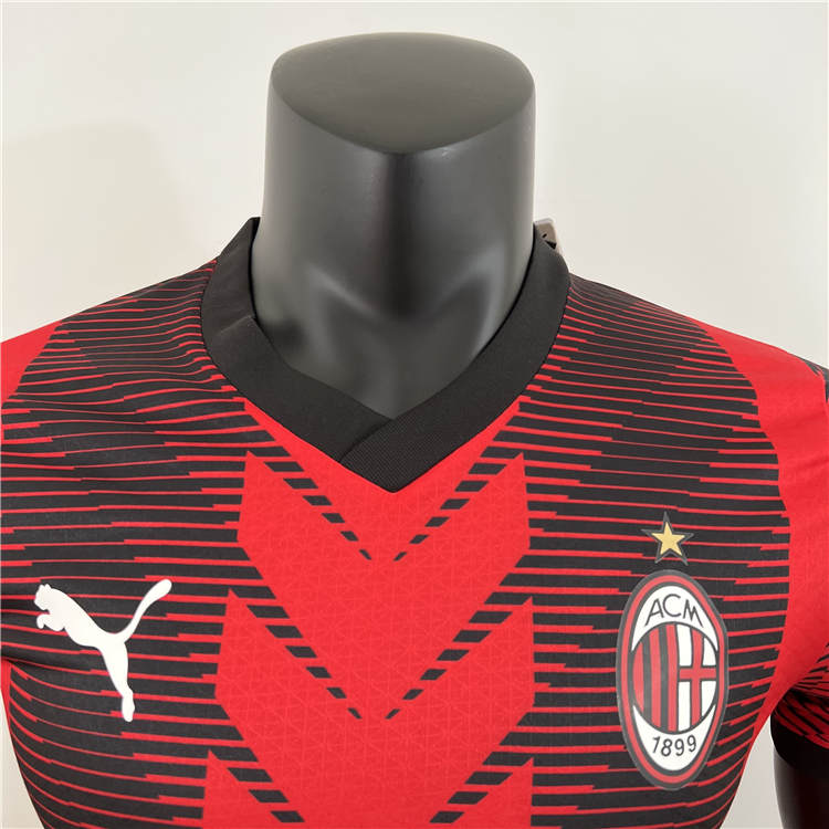 AC Milan Football Shirt 23/24 Home Red Soccer Jersey Shirt (Authentic Version) - Click Image to Close